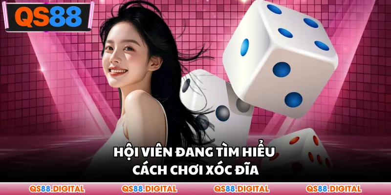 Hội viên đang tìm hiểu cách chơi xóc đĩa